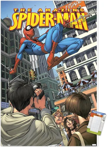 Miniatura 17 de Trends International Marvel Comics Spider-Man - Póster de pared definitivo, 14.725 x 22.375 pulgadas, versión enmarcada de madera de granero