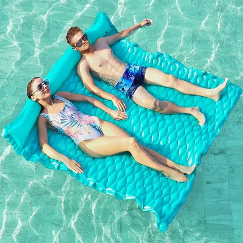 Jasonwell Flotadores flotantes para piscina, flotador inflable gigante para piscina, balsa de lago, sala de estar, flotador, tumbona, playa, Verde
