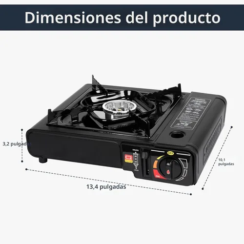Miniatura 2 de SHINESTAR Estufa de combustible dual con compatibilidad de butano y propano, estufa de campamento portátil para cocinar al aire libre, manguera
