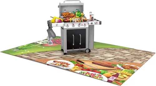 Miniatura 2 de Liif BBQ Grill - Tarjeta de felicitación 3D para el día del padre, tarjeta de cumpleaños para papá, hombres, marido, hermano, jefe, amistad