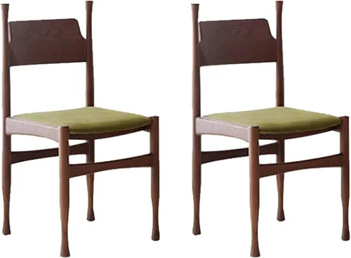 Miniatura 26 de Sillas de comedor, modernas sillas de comedor de madera, silla de cocina tapizada, taburete sin brazos de granja, silla ocasional para cocina, sala