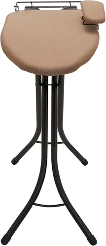 Miniatura 13 de Household Essentials Tabla de planchar Mega, 4 patas, parte superior de acero, estación de planchado resistente al calor con almohadilla de fibra