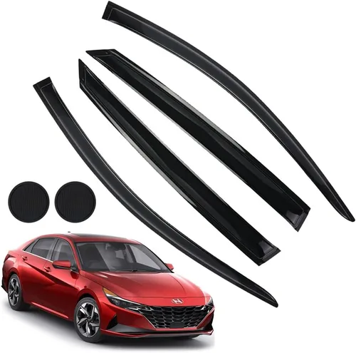 Miniatura 22 de Protectores de lluvia para Mazda 3 Hatchback 2010-2013, deflectores de ventana lateral con cinta adhesiva para Mazda 3 Hatchback, viseras de ventana