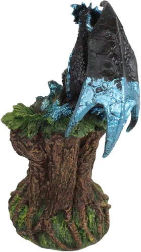 Miniatura 4 de Ebros Blue Midnight Dragon Mother Guarding Huevo translúcido con luz nocturna LED, figura como Calabozos y Dragones, decoración de fantasía