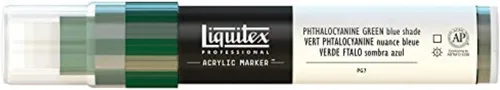 Miniatura 42 de Rotuladores de pintura Liquitex Professional, de punta ancha, Verde fosforescente, 8mm Verde fluorescente