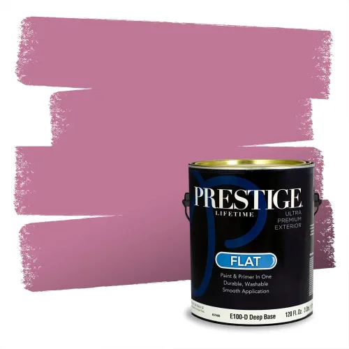 Miniatura 43 de Prestige Paints Pintura exterior e imprimación en uno, 1 galón, plano, coincidencia comparable de Valspar* Amber Rose*
