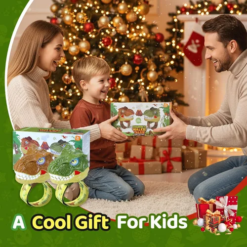 Miniatura 9 de Vvinca Walkie Talkies de dinosaurio para niños, paquete de 2 – Juguetes de juguete al aire libre para niños de 3 a 12 años, 1000 pies de largo