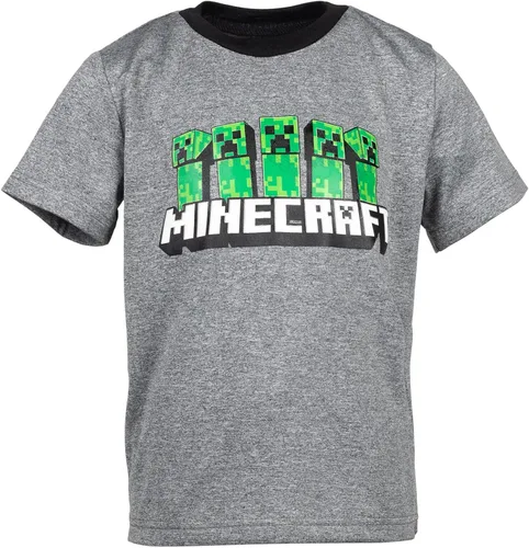 Miniatura 5 de Minecraft Creeper - Conjunto de 3 piezas para niños pequeños, camiseta sin mangas, pantalones cortos de malla