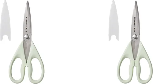 Miniatura 13 de KitchenAid Tijeras de cocina multiusos con funda protectora, tijeras de acero inoxidable duraderas, aptas para lavavajillas, mango cómodo de agarre