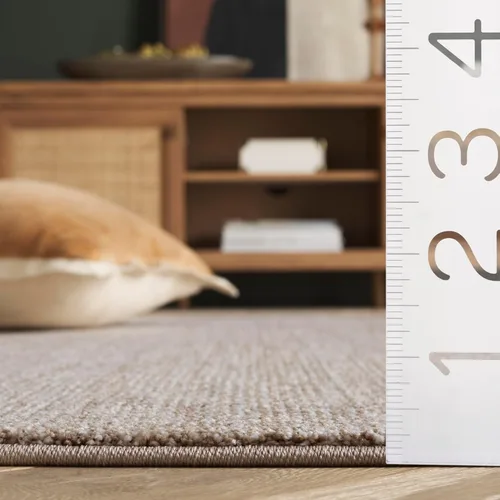 Miniatura 4 de SAFAVIEH Lasa Collection - Alfombra de área de 9 x 12 pies, color beige, diseño de flecos sólidos, no desprende pelusa y de fácil cuidado, ideal