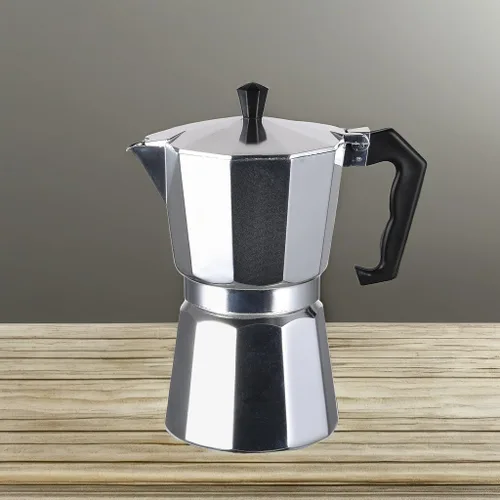 Miniatura 7 de Kitchen Sense - Cafetera de aluminio pulido, 6 tazas