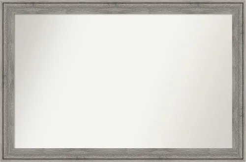 Miniatura 380 de Amanti Art Espejo de pared personalizado no biselado (24.5 x 24.5 pulgadas), marco gris marrón alta, varios tamaños personalizados, espejo de baño