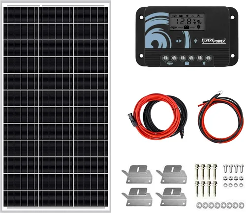 Miniatura 15 de ExpertPower Kit de energía solar de 200 W y 12 V Paneles solares mono-rígidos de 200 W, controlador de carga solar MPPT de 30 A RV, remolque