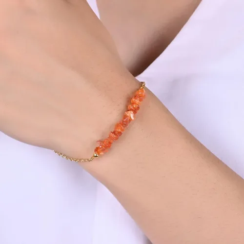 Miniatura 48 de Gempires Natural Chips Bar Bracelet, Energy Healing Crystals, Birthday, Gift for Her, Gemstone Jewelry 8 inch