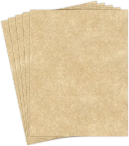 Papel pergamino envejecido de papelería, ideal para escribir, certificados, menús e invitaciones de boda, papel bono de 24 libras, 8.5 x 11