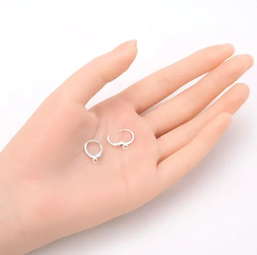 Miniatura 2 de 20 ganchos redondos Adabele hipoalergénicos resistentes al deslustre de 0.555 pulgadas (0.551 in), anillos abiertos, alambre de oreja chapado
