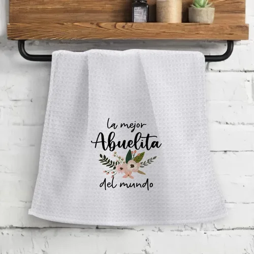 Miniatura 2 de OHSUL La Mejor Abuelita Del Mundo - Toallas de cocina españolas altamente absorbentes, paños de cocina, toalla de mano para la mejor abuela