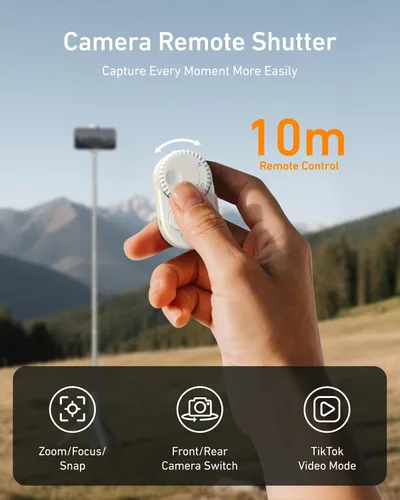 Miniatura 3 de Trípode automático para iPhone, TELESIN Trípodes de teléfono de apertura automática con control remoto para TikTok Scrolling & Zoom, palo selfie