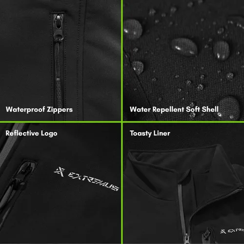 Miniatura 8 de Extremus Buckwell Chaleco calefactado chaleco eléctrico unisex con material de calentamiento rápido y calidez duradera Negro