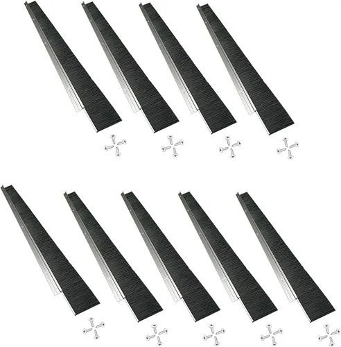 Miniatura 17 de 7 juegos x 39.37 pulgadas de cepillo de puerta de pelo neto de 2.5 pulgadas de ancho, sello de barrido de cepillo de puerta enrollable para garaje