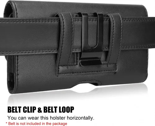 Miniatura 6 de Funda horizontal universal para teléfono celular con trabillas para cinturón y ranuras para tarjetas para teléfono móvil - XL