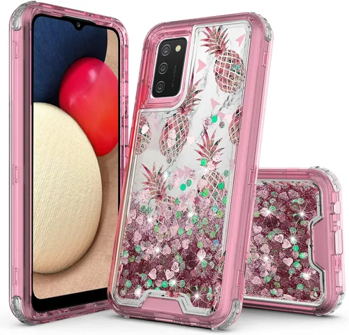 Miniatura 6 de Hybird 3 en 1 compatible con Samsung Galaxy A52, diseño gráfico degradado de arena movediza líquida flotante funda protectora para Samsung Galaxy