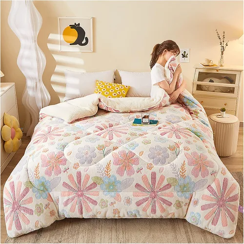 Miniatura 2 de ZTGL Comfort - Manta de cama pesada de alta calidad, reversible, edredón alternativo de plumón sintético, súper cálido, suave terciopelo de cordero