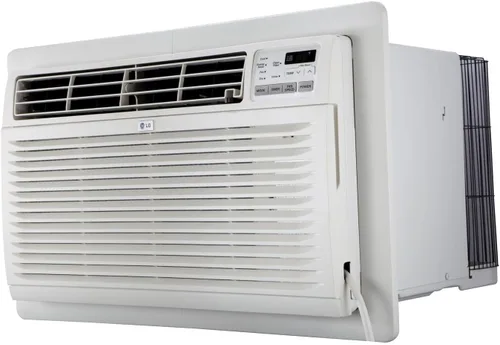 LG Aire acondicionado de pared de 10,000 BTU, 115 V, enfría hasta 440 pies cuadrados para dormitorio, sala de estar, apartamento, con control Blanco