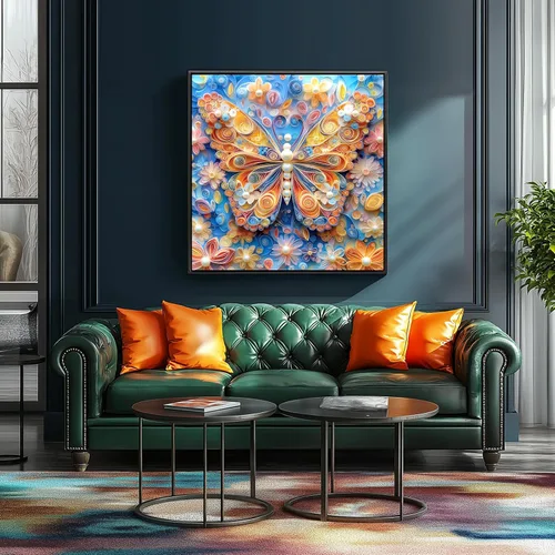 Miniatura 4 de Blueforest Rompecabezas de 500 piezas de flores de mariposa para adultos, rompecabezas grandes para personas mayores, rompecabezas de arte