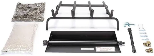 Miniatura 7 de Peterson Real Fyre - Juego de troncos de roble carbonizado de 18 pulgadas con quemador G4 de gas natural ventilado, luz de fósforo