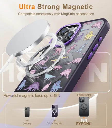 Miniatura 137 de Goodon para iPhone 15 Pro Max con protector de pantalla de privacidad, compatible con Magsafe, funda translúcida mate a prueba de golpes - Linda