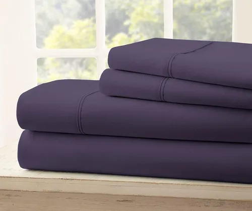 Miniatura 21 de Juego de sábanas Split King con 2 sábanas bajeras individuales XL, ropa de cama de 5 piezas, sin arrugas, resistente a la decoloración, microfibra