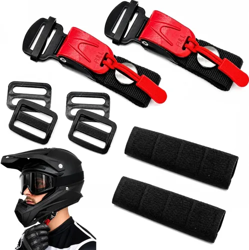 Miniatura 13 de Helmet Quick Release Buckle Kit, Metal Helmet Chin Strap Adapter, Compatible with Classic D-Rings Helmet
