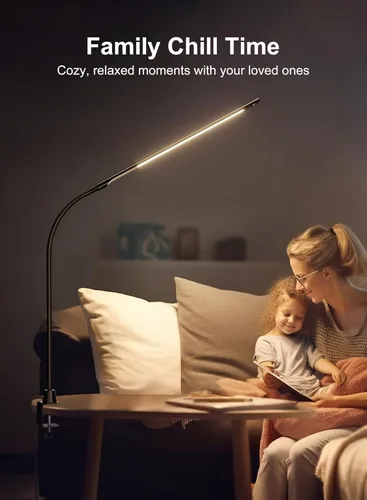 Miniatura 7 de deeloop CRI - Lámpara LED de escritorio 95+, lámpara de escritorio ultra larga y brillante de 16 pulgadas, 5 luces de atenuación de brillo, lámpara