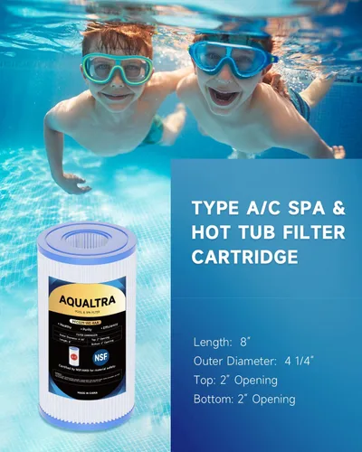 Miniatura 3 de AQUALTRA Filtros de piscina tipo A o C compatibles con 29000E/59900E, filtros de piscina fáciles de instalar, filtros de piscina sobre el suelo de 8