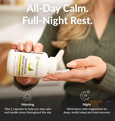Miniatura 6 de Suplemento Magnesium Breakthrough 4.0 - Tiene 7 formas de magnesio: glicinato, malato, citrato y más - Suplemento natural para el sueño y el cerebro