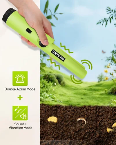 Miniatura 2 de Detector de metales de Dmtraer Pinpointer, impermeable profesional con batería de 9V High Sensitivity 360° Detection Handheld Pin Pointer Wand