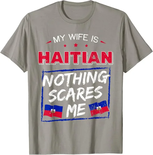 Miniatura 25 de My Wife Is Haitian Republic of Haiti Heritage Roots - Camiseta con bandera, Negro, S
