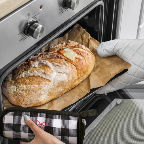 Miniatura 2 de Bencailor Juego de 6 Pzas de Toallas de Cocina Cardinal Guantes de Horno y Soportes para Ollas Navideño Toallas de Platos Guantes de Horno
