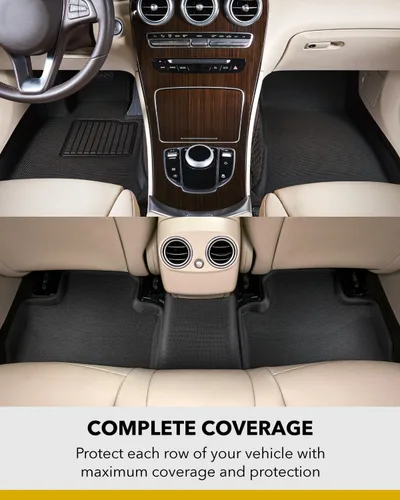 Miniatura 2 de 3D MAXpider Tapete KAGU de ajuste personalizado (negro), compatible con Chevrolet Bolt EV 2017-2023 - Segunda fila Trasero