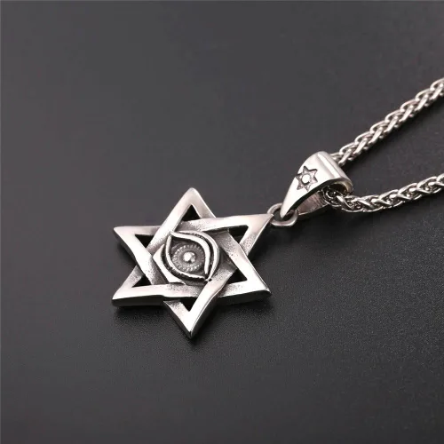 Miniatura 2 de U7 Colgante y cadena de ojo de Horus joyería egipcia para hombre acero inoxidable chapado en oronegro collares Ra del antiguo Egipto