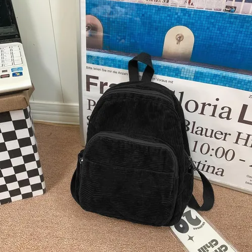 Miniatura 3 de Mochila pequeña para mujer y mujer, mochila estética, Negro -, Tendencia