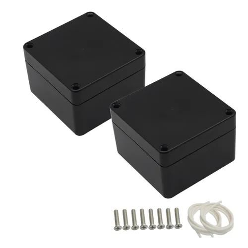 Miniatura 27 de LeMotech Caja de conexiones eléctricas de plástico ABS Caja de proyectos IP65 impermeable Caja de derivación universal para electrónicas Negro 2.48x