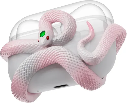 Miniatura 14 de La Funda Decorativa de Serpiente Compatible con AirPods 4ª Generación. Funda 3D Creativa y Estética de Serpiente de HaloMyyth, Cabeza Iluminada