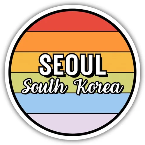 Miniatura 7 de Seoul South Korea Travel Sticker, 2.5" Multiple Colors, Laptop Water Bottle Planner Journal, Collectible Places I've Been, Luggage Decal (Earth)
