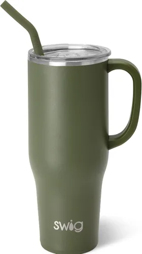 Miniatura 16 de Swig Life Mega Taza de 30 oz, Vaso de 30 oz con Asa y Pajita, Compatible con Portavasos, Apto para Lavavajillas, Vaso Aislado Extra Grande, Botella