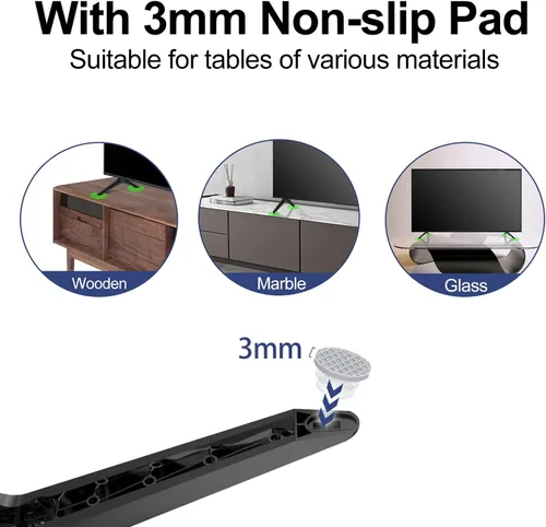 Miniatura 4 de Soporte base mejorado para TCL de 28, 32, 40, 43, 49, 50, 55, 65 pulgadas, patas de TV Roku para TCL Roku TV, patas de soporte de TV con juego