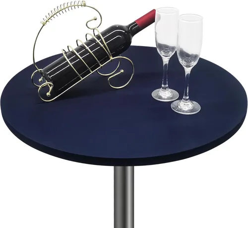 Miniatura 17 de Mantel cuadrado ajustable elástico de elastano para mesa, para comedor, cocina, hogar, fiesta, color azul marino, 34 x 34 pulgadas