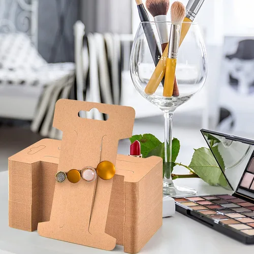 Miniatura 6 de 300 tarjetas de exhibición de pinzas para el cabello, pasadores para el cabello, soporte de exhibición de joyas, cartón de papel rectangular