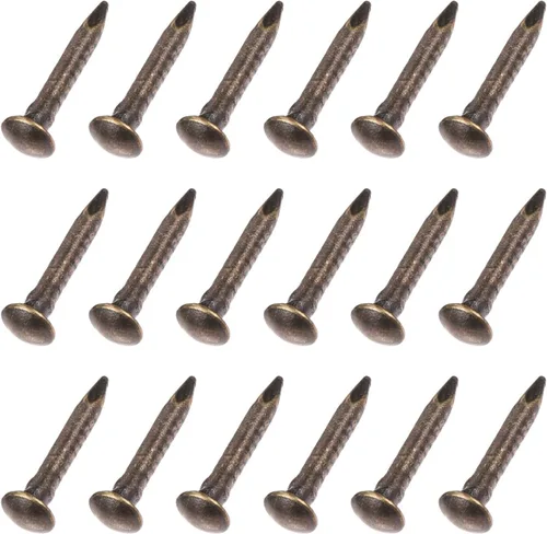 Miniatura 9 de METALLIXITY Uñas pequeñas (0.047 x 0.315 pulgadas), 200 unidades, uñas pequeñas de latón, para carpintería doméstica, tono latón